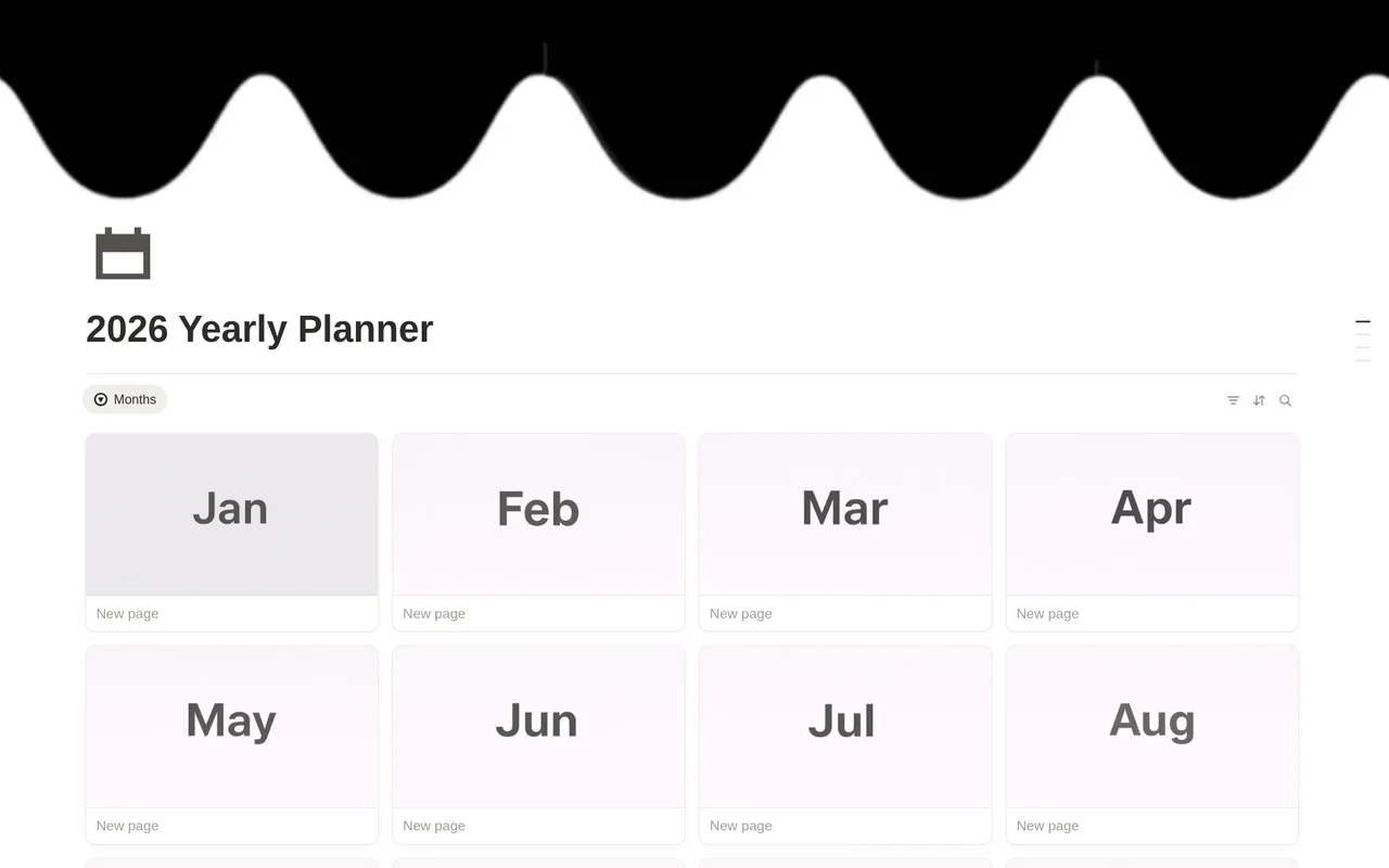 2026 Yearly Planner preview