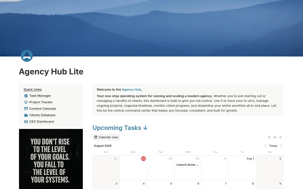 Agency Hub Lite preview