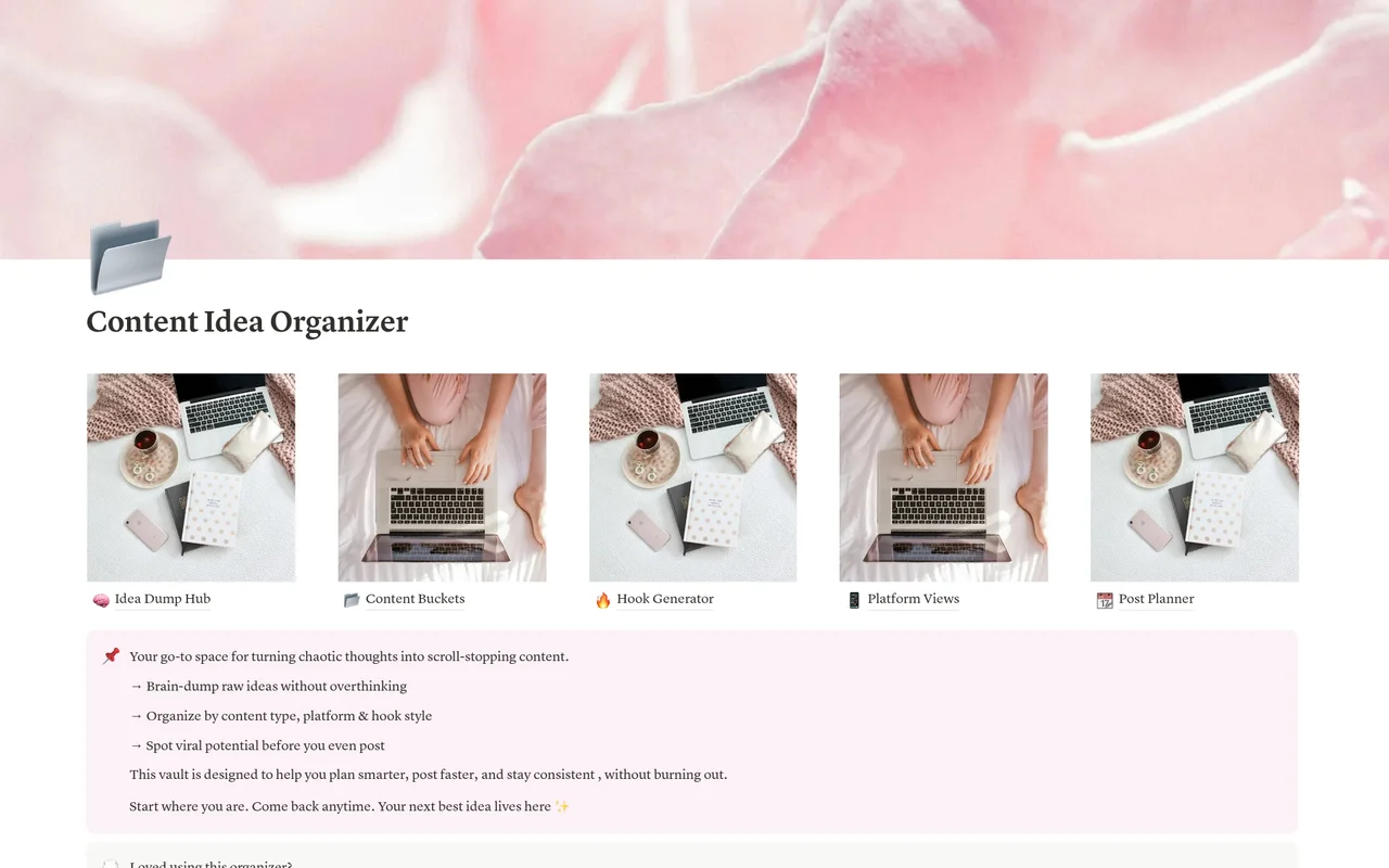 Content Idea Organizer For Creators preview