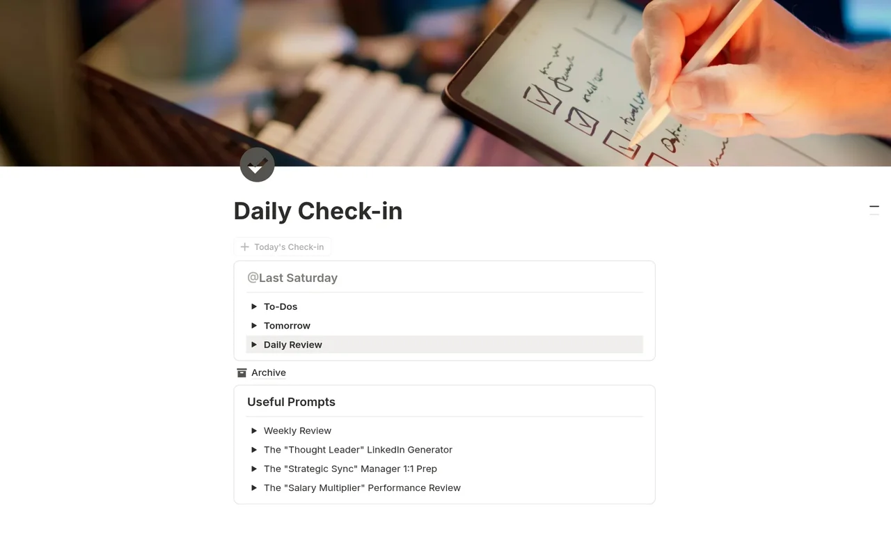Daily Check-in preview