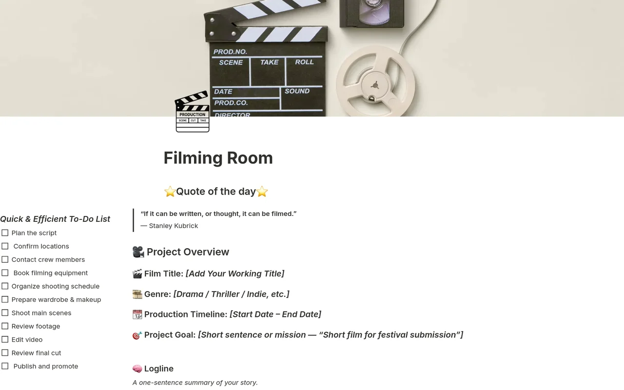 Filming Room preview