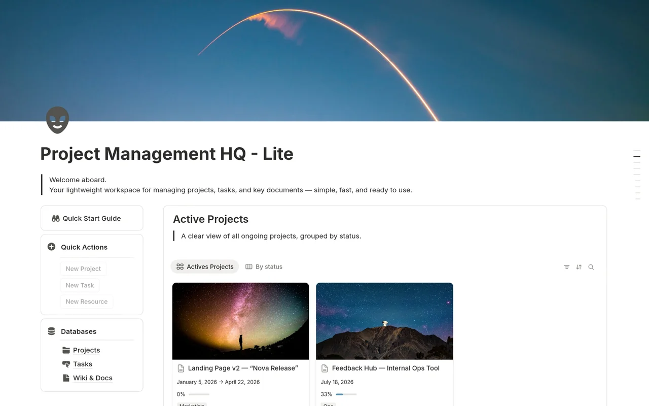 Project Management HQ - Lite preview