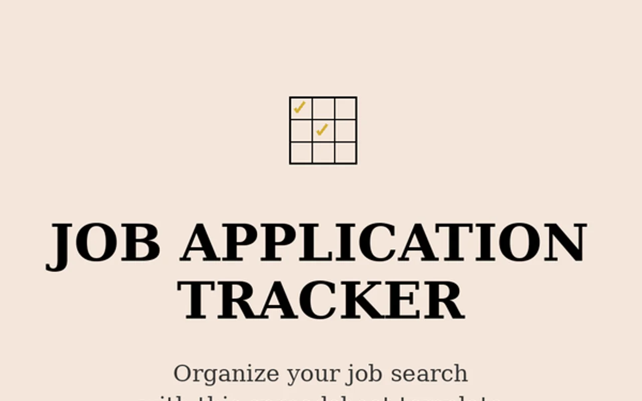 Job Application Tracker - Spreadsheet Template preview