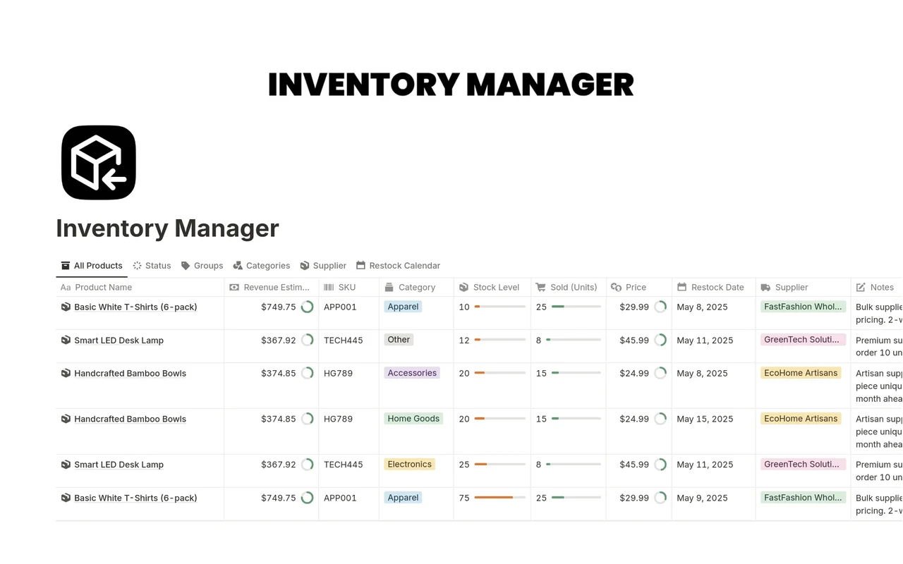 Inventory Manager preview