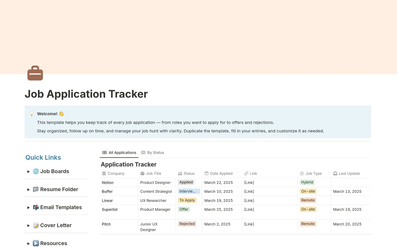 Job Application Tracker preview