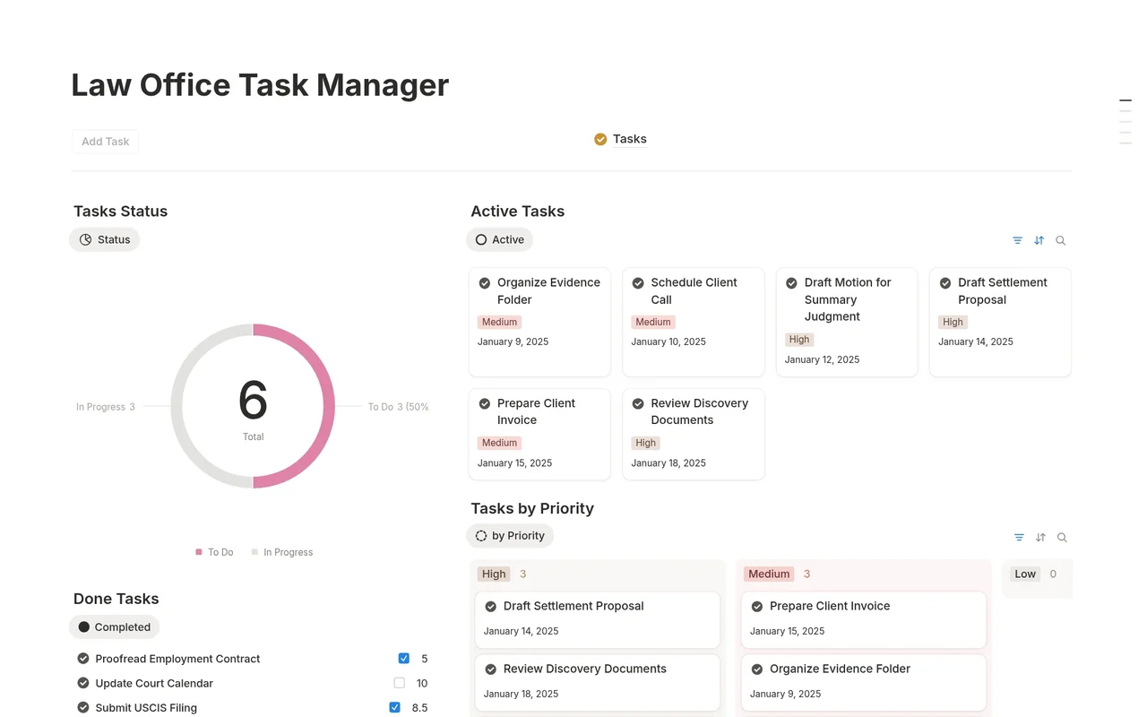 Law Office Task Manager preview