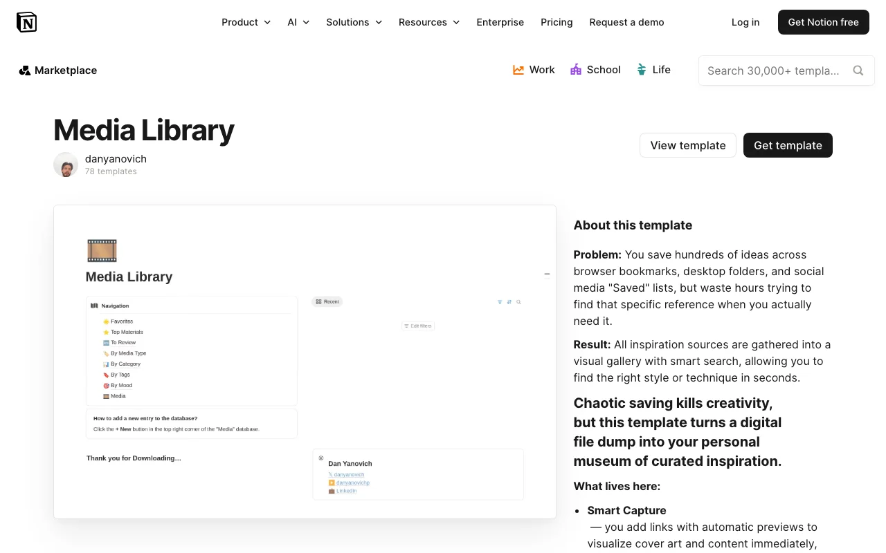 Media Library preview