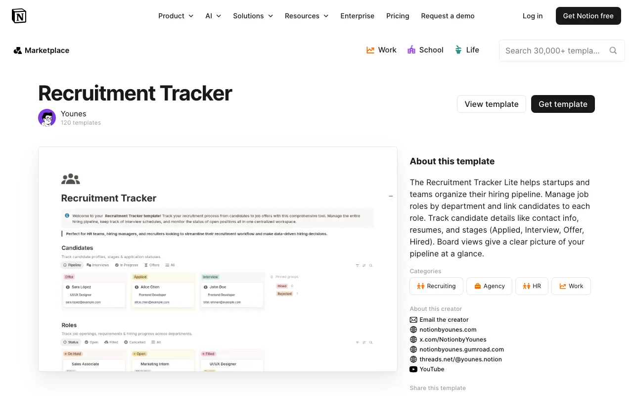 Recruitment Tracker preview