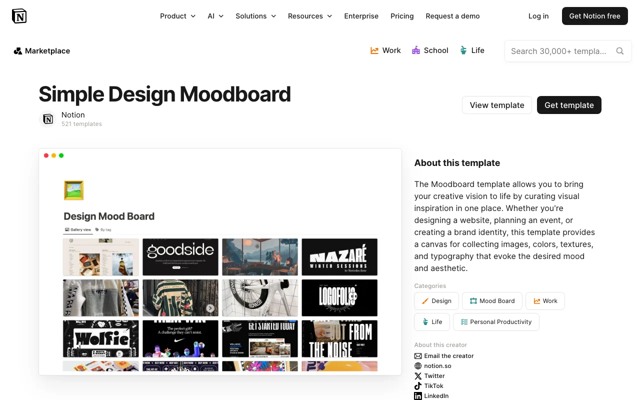 Simple Design Moodboard preview