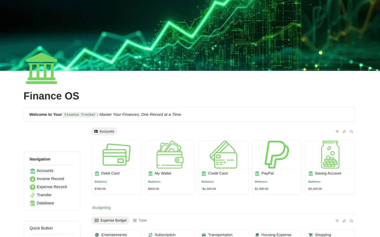 Simple Finance Tracker preview