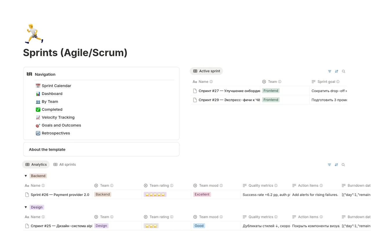 Sprints (Agile/Scrum) preview