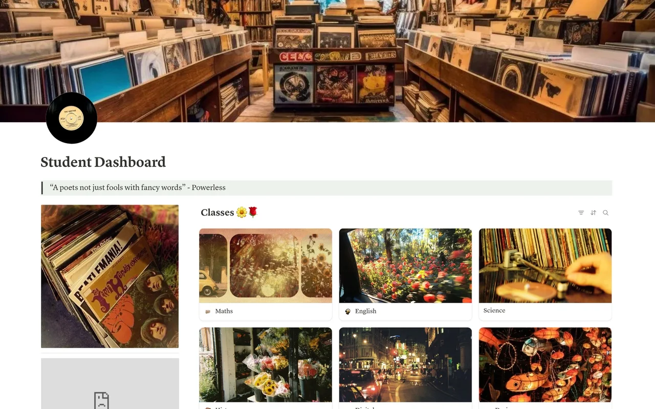 Student Dashboard | Warm Vintage preview