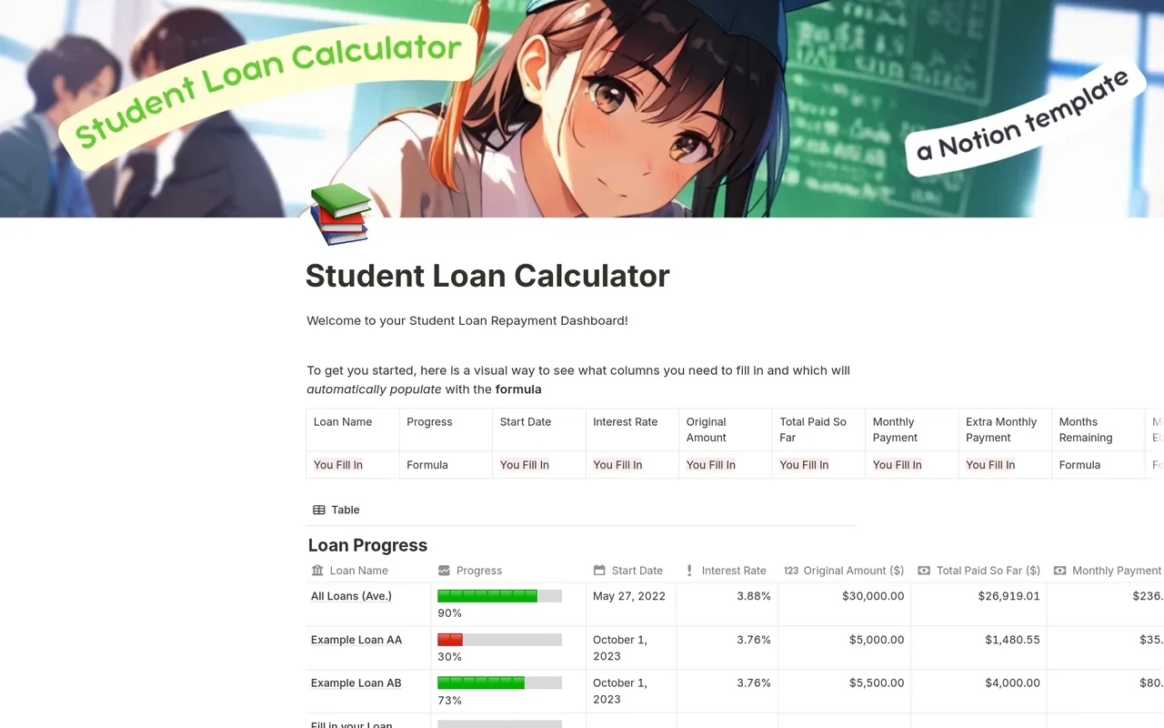 Student Loan Calculator [Visual Progress] preview