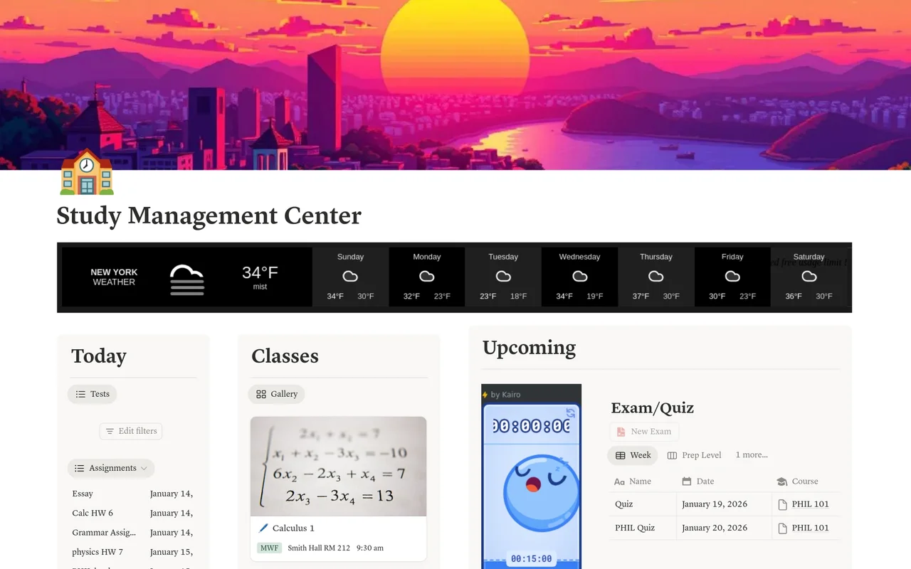 Study Management Center preview